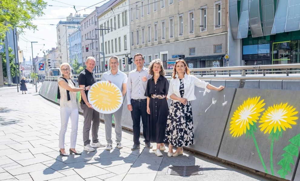 (v.l.) Dieter Hardt-Stremayr (GF Graz Tourismus), Andrea Keimel (Wirtschaftsabteilung Stadt Graz), Susanne Haubenhofer (GF Erlebnisregion Graz), Stadtrat Kurt Hohensinner, Katrin Bucher Trantow (Kunsthaus Graz), Marko Mele (GF Universalmuseum Joanneum)